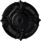 Ekena Millwork Attica Acanthus Leaf Ceiling Medallion (Fits Canopies up to 4 5/8"), 53 1/2"OD x 3 1/2"P, Jet Black CM53ATBLF - alternate 1